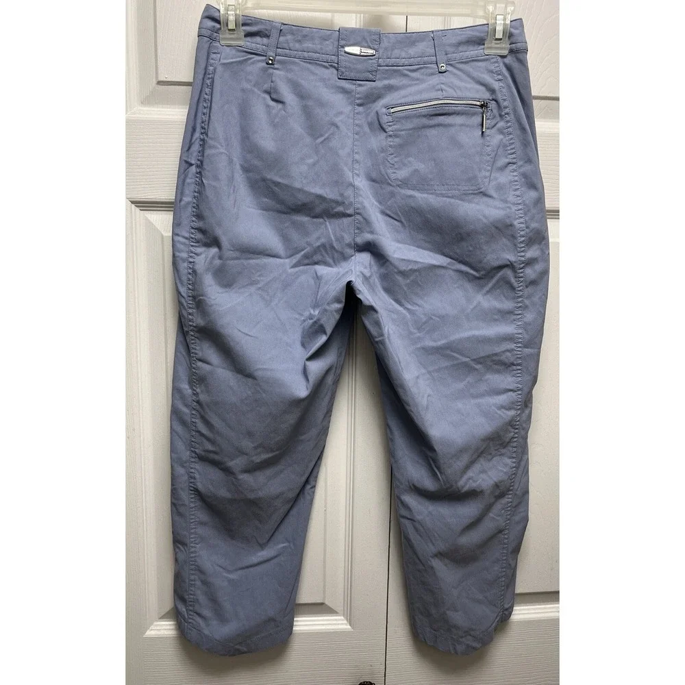 JAMIE SADOCK RESORT PANTS Sz 8  Blue CROPPED--POCKETS--ZIPPERS-RAYON BLEND